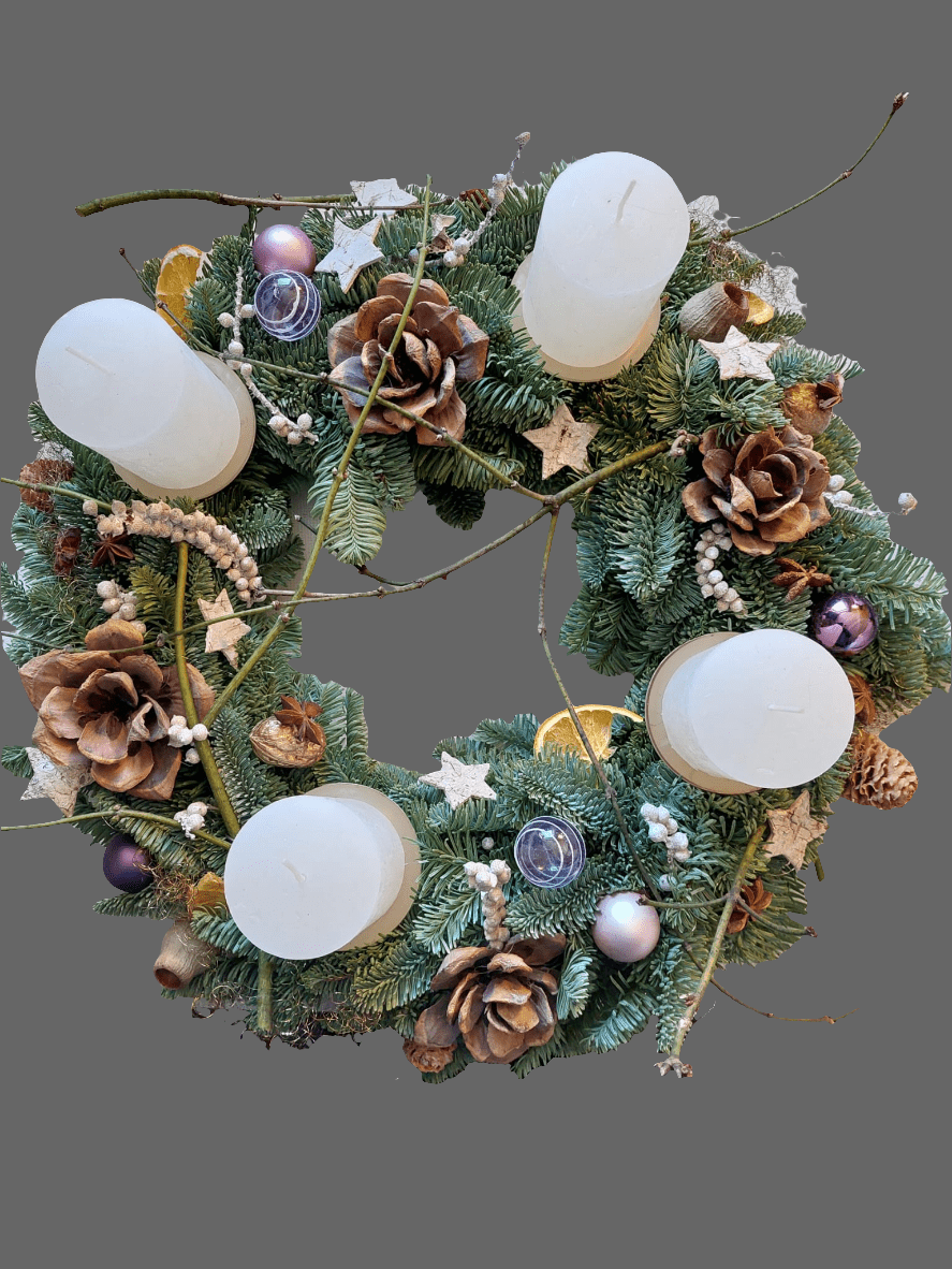 Adventskranz " Zapfenschuppen - Rosen" - Mein Stil - Floristik Dekorationen und Handarbeit