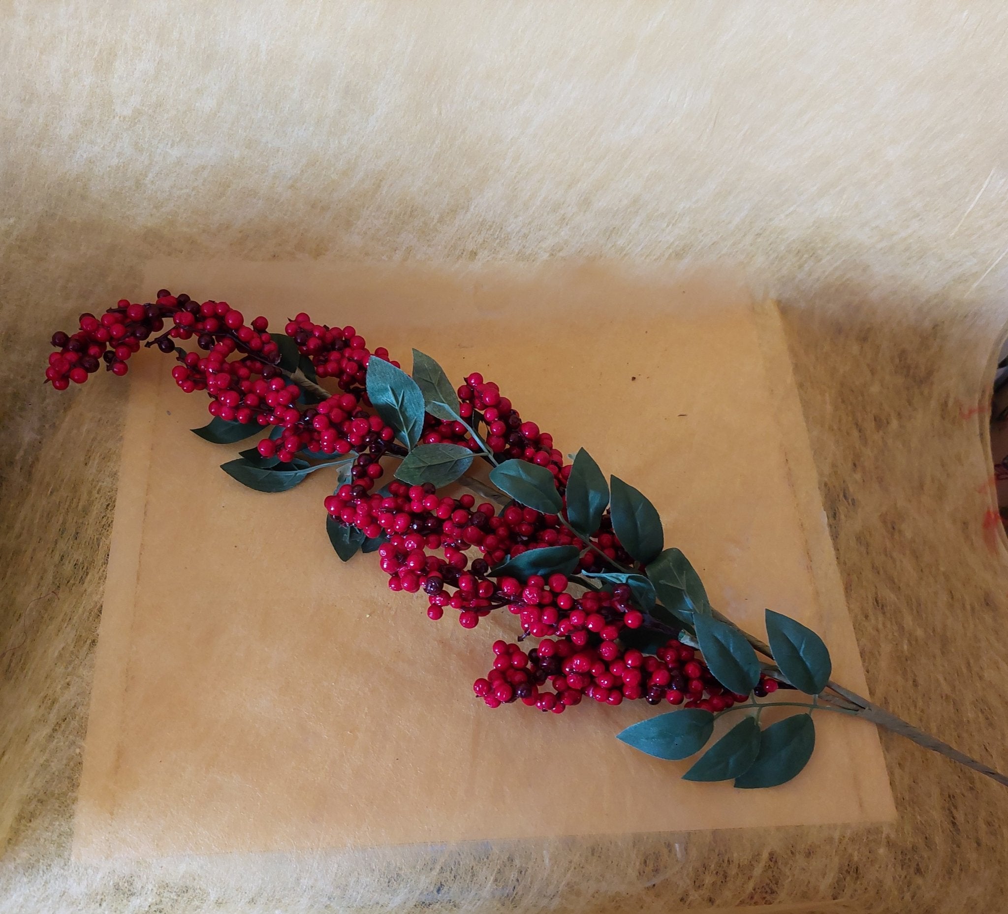 Beerenpick mit Blätter lang - Mein Stil - Floristik Dekorationen und Handarbeit