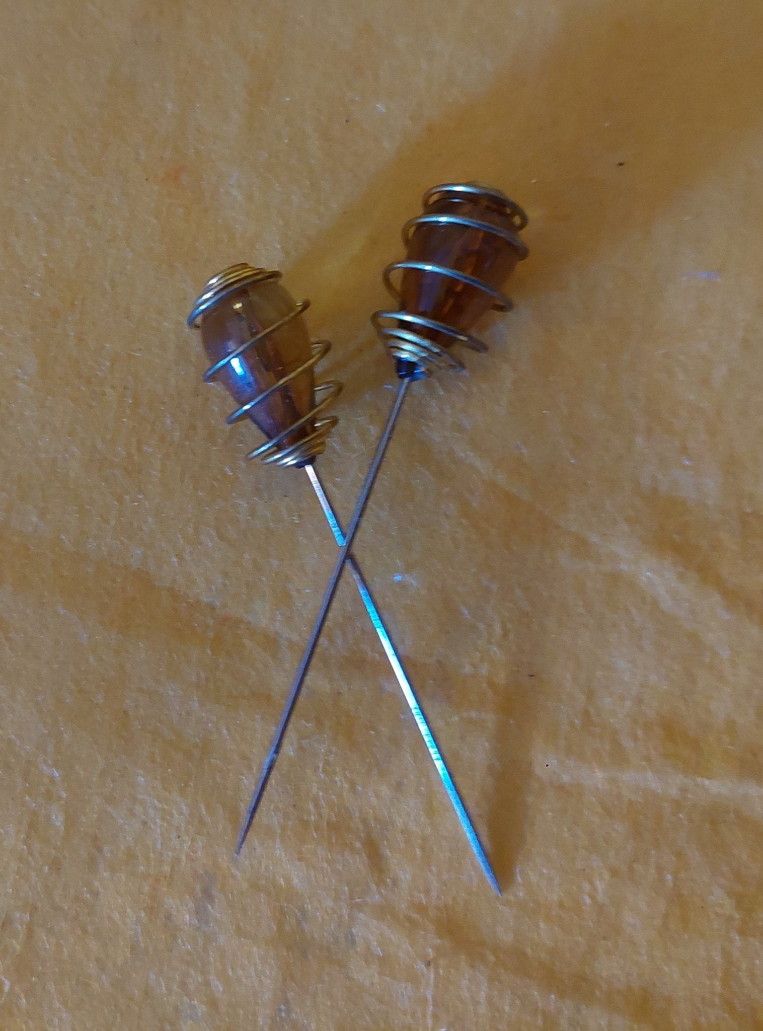 Deko - Bernsteinnadeln 5er Pack - Mein Stil - Floristik Dekorationen und Handarbeit