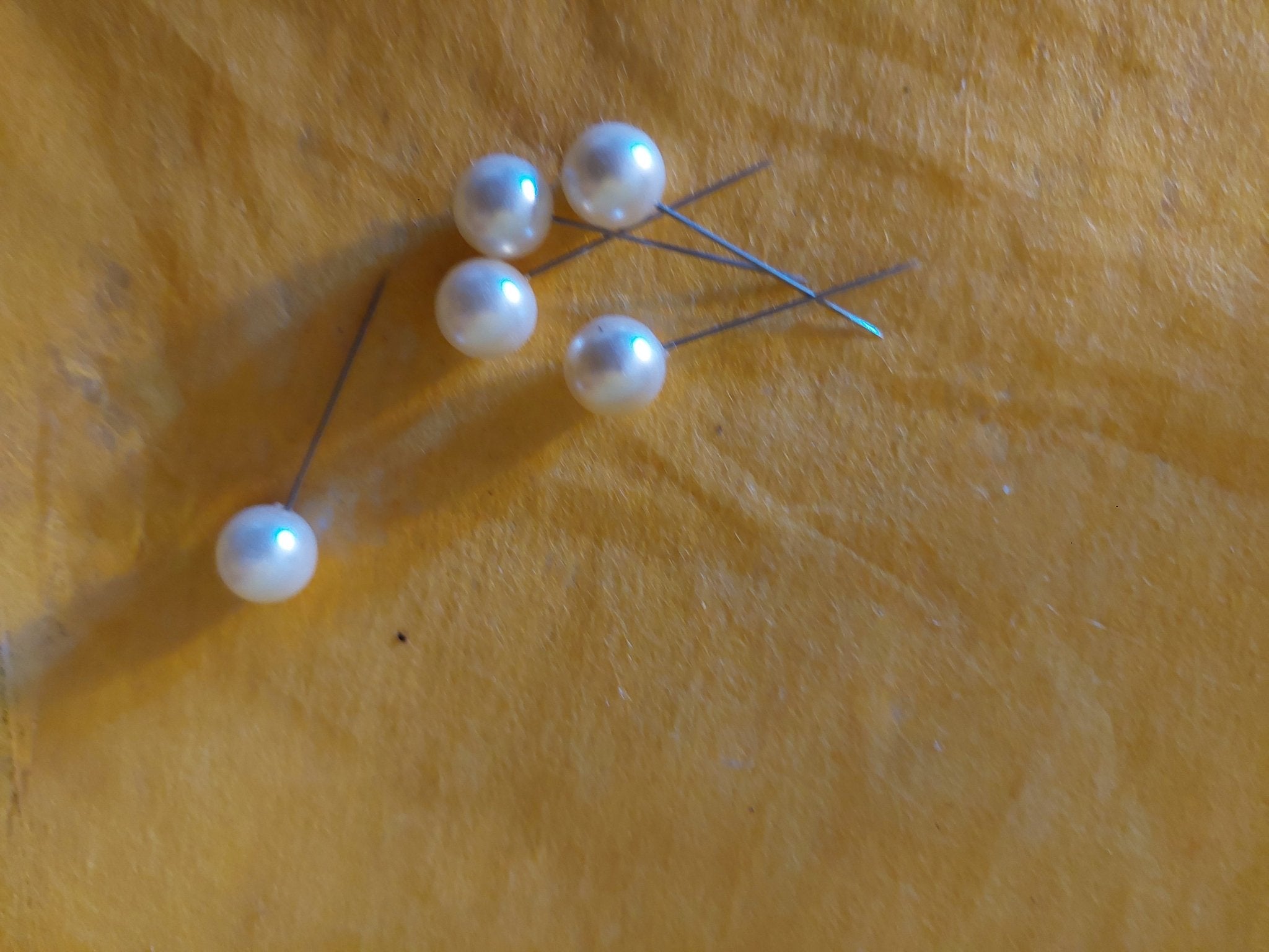 Deko - Perlenstecknadeln weiß 5er Pack - Mein Stil - Floristik Dekorationen und Handarbeit